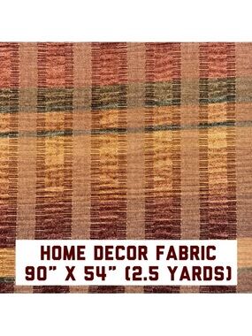 Autumn Colors Plaid Home Decor Fabric Light-Medium Weight 90” x 54” (2.5 yards)